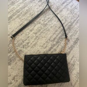 Medium Sized 2 Pocket Bag with gold chain strap